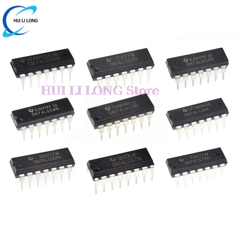 10pcs 74LS00 74LS02 74LS04 74LS08 74LS10 74LS14 74LS20 74LS138 74LS32 74LS47 74LS48 74LS74 74LS76 74LS86 74LS90 DIP-14 New