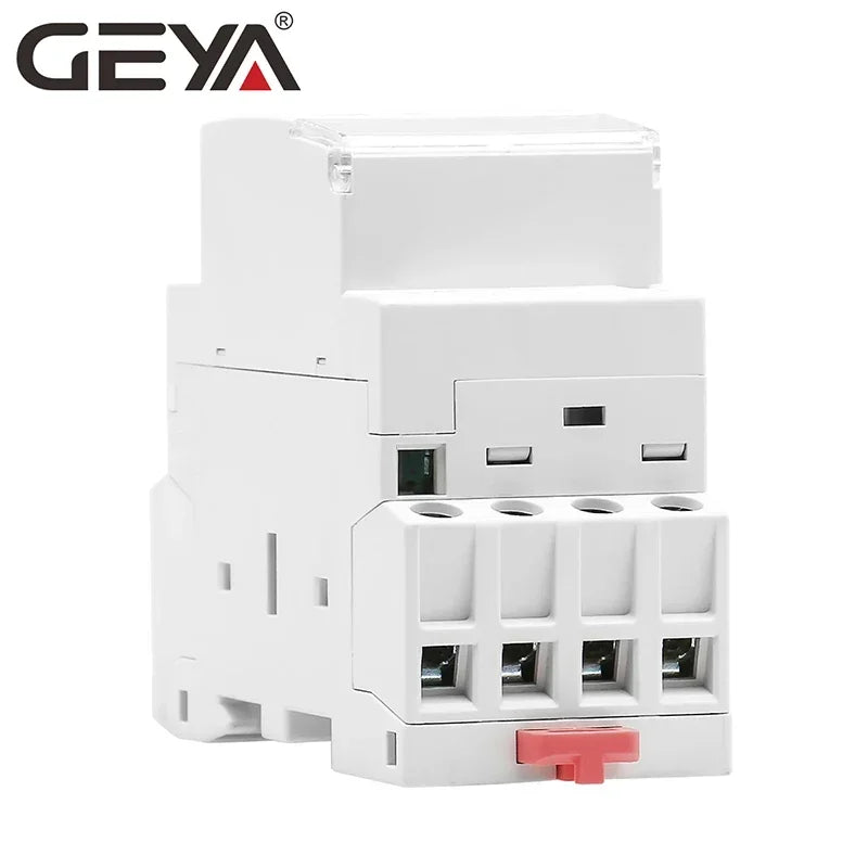GEYA Din Rail Automatic Modular Household Contactor AC230V 4P 25A 4NO 2NO2NC 3NO1NC 50/60Hz