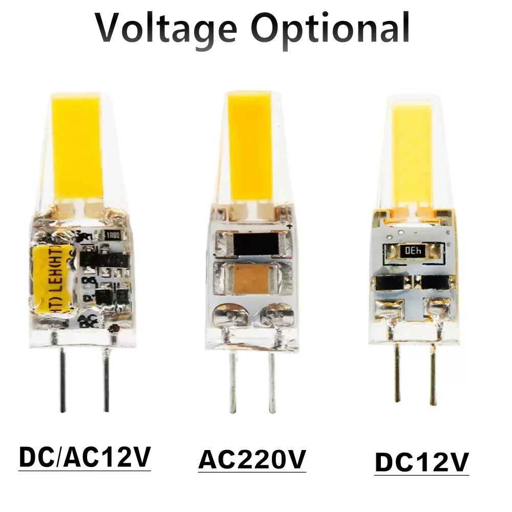 10PCS LED COB Lamp 6W Bulbs Dimmable G4 mini COB AC DC 12V 220V Candle Lights Replace 30W 40W Halogen for Chandelier Spotlight