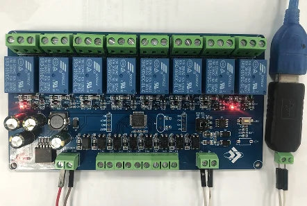 Modbus RTU 8 Channel Relay Module RS485/TTL UART 8CH-Input 8CH-Output