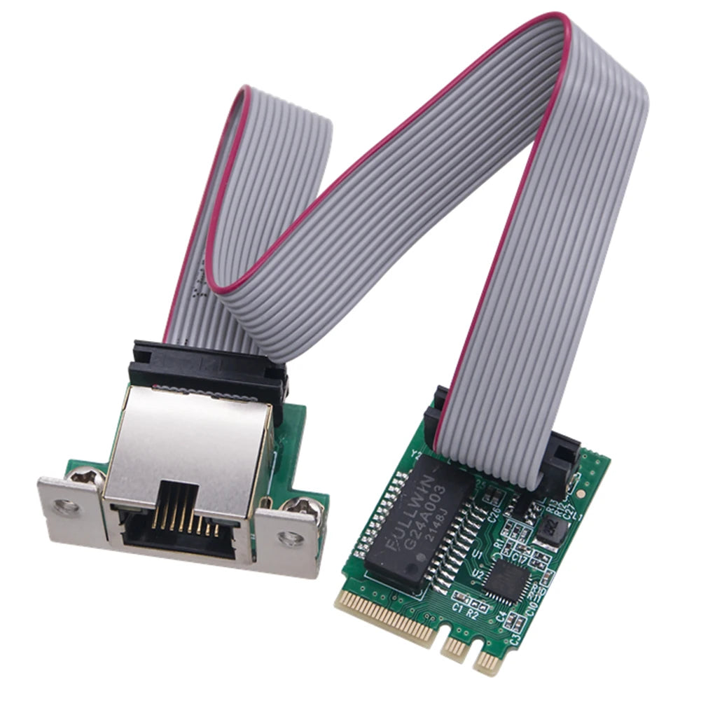 M.2 A+E KEY 2.5G Ethernet LAN Card RTL8111H Chip Single Port Network Card 10/100/1000Mbps M.2 RJ45 LAN Adapter for Windows Linux
