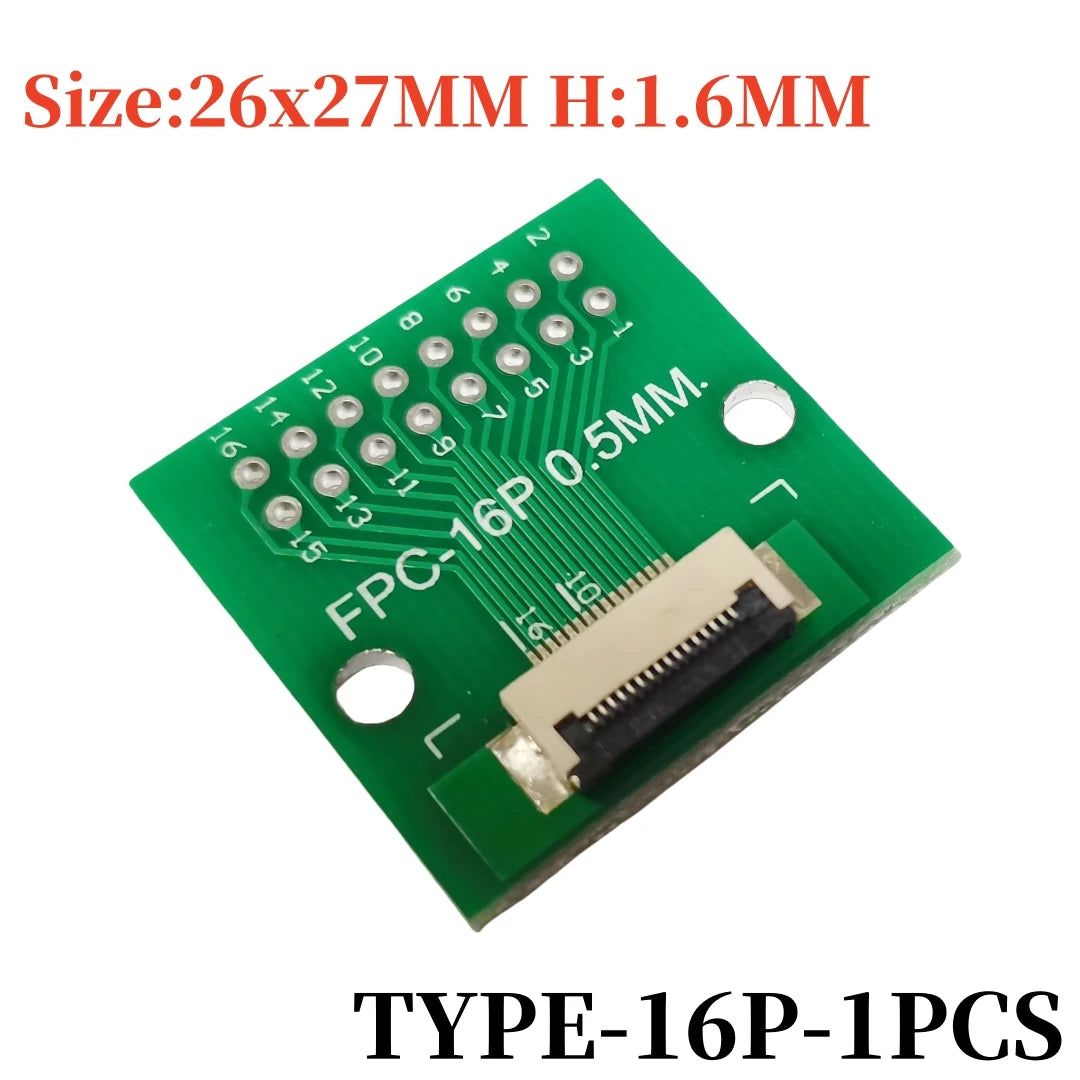 FPC FFC Flexible Cable Adapter Board 0.5mm Pitch Connector SMT to 2.54mm 4P/6P/8P/10P/12P/14P/15P/16P/18P/20P/22P/24P/26P/30P