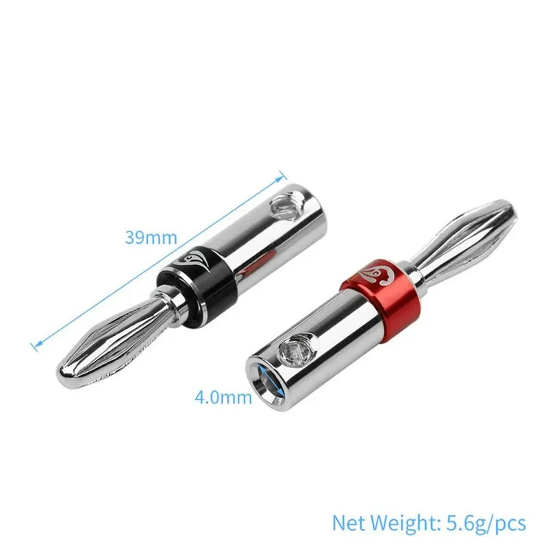 Banana Plug Connector Audio Jack Bananas Speaker Terminal For 4mm Binding Post Double Screw Lock Consumer Electronics