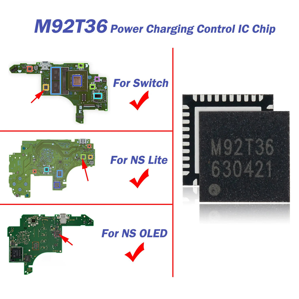 2/5/10PCS Replacement M92T36 IC Chip Power Management IC Power IC Charge Chip for Nintend Switch/NS Lite/NS OLED Motherboard