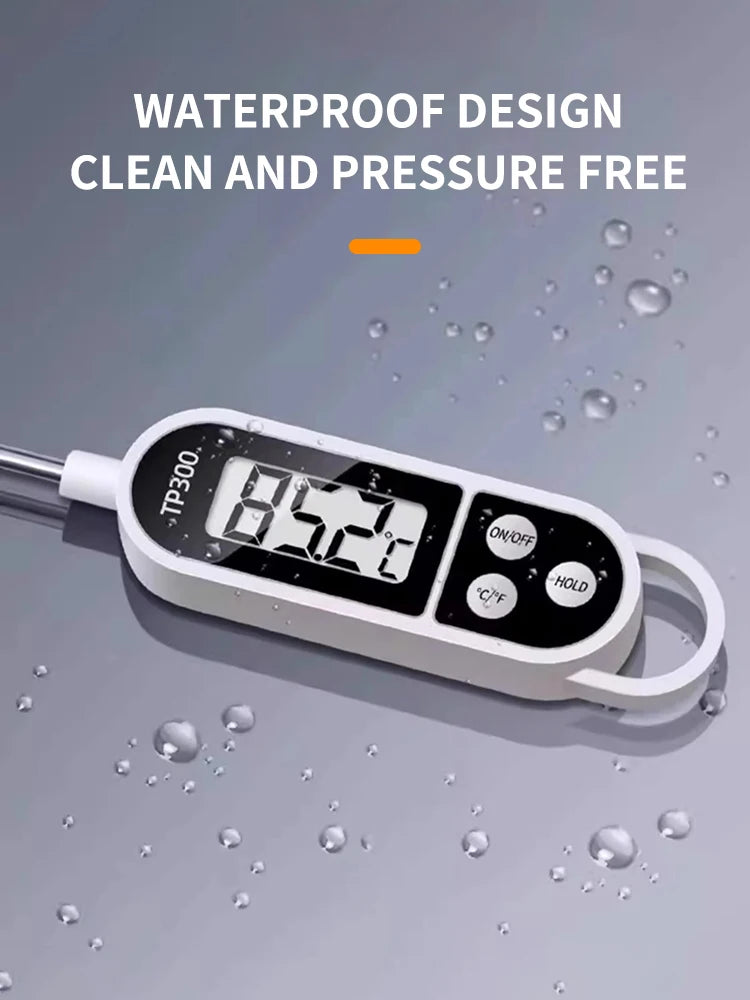 Stainless steel probe cooking food, barbecue stove, water, milk, oil, liquid meat, digital kitchen thermometer kitchen tools