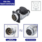 PLS28 P28-2/3/4/5/7/8/10/12/16/17/20/24/26 Pin Aviation Connector Plug WS28 Male Female Plug Socket Connector
