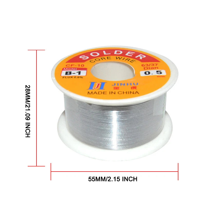 JINHU 50g/100g CF-10 Solder Wire Tin 0.5/0.6/0.8/1.0/1.2/1.5/2.0mm Roll Clean Rosin Welding Core Soldering Wire Flux Reel Tube