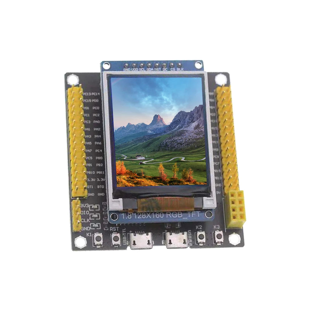 Microcontroller STM32 Development Board STM32F103RCT6 1.8inch TFT LCD Display Screen DC 2V-3.6V 2M Bytes SPI FLASH Chip