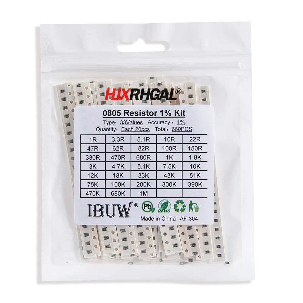 33Values 0402 0603 0805 1206 1210 2512  SMD Resistor Kit Assorted Kit 1ohm-1M ohm Sample Kit 80Values 36Values 10Values