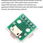 Micro Mini USB USB A Male USB 2.0 3.0 A Female USB B Connector Interface to 2.54mm DIP PCB Converter Adapter Breakout Board