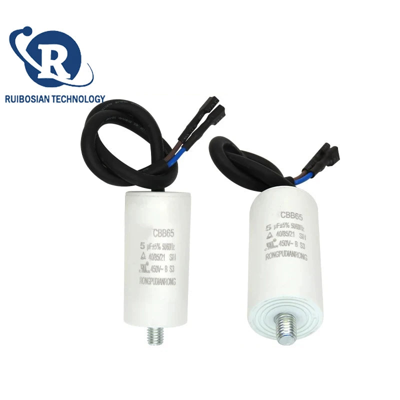 CBB65 starting capacitor 2UF 2.5UF 3UF 3.5UF 4UF 5UF 6UF 450V refrigerator and freezer compressor starting operation capacitor