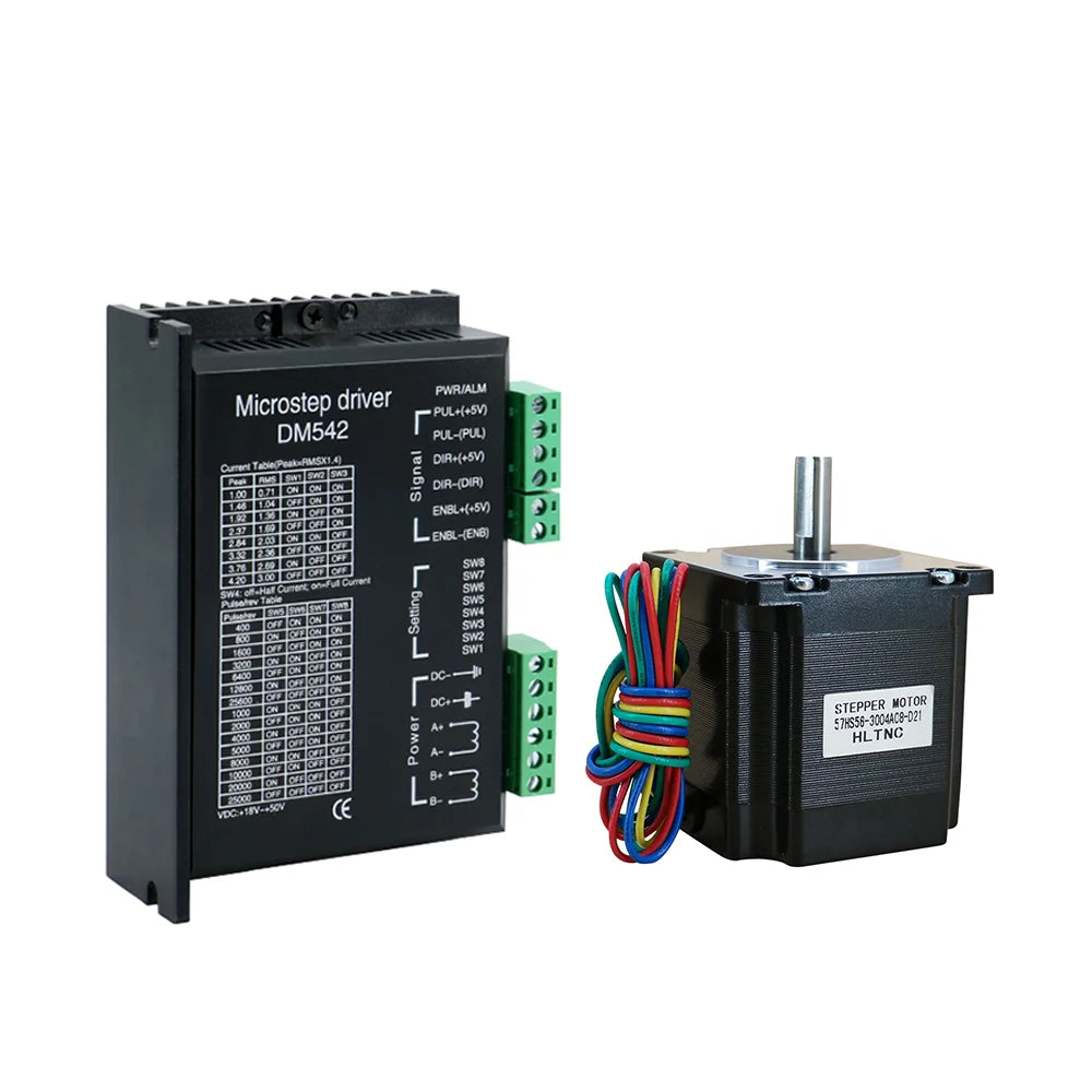 NEMA 23 57HS56 1.2N 56mm Stepper Motor With Hybrid Engine Driver Controller TB6600 DM542 DM556 For CNC Engraver and 3D Printer