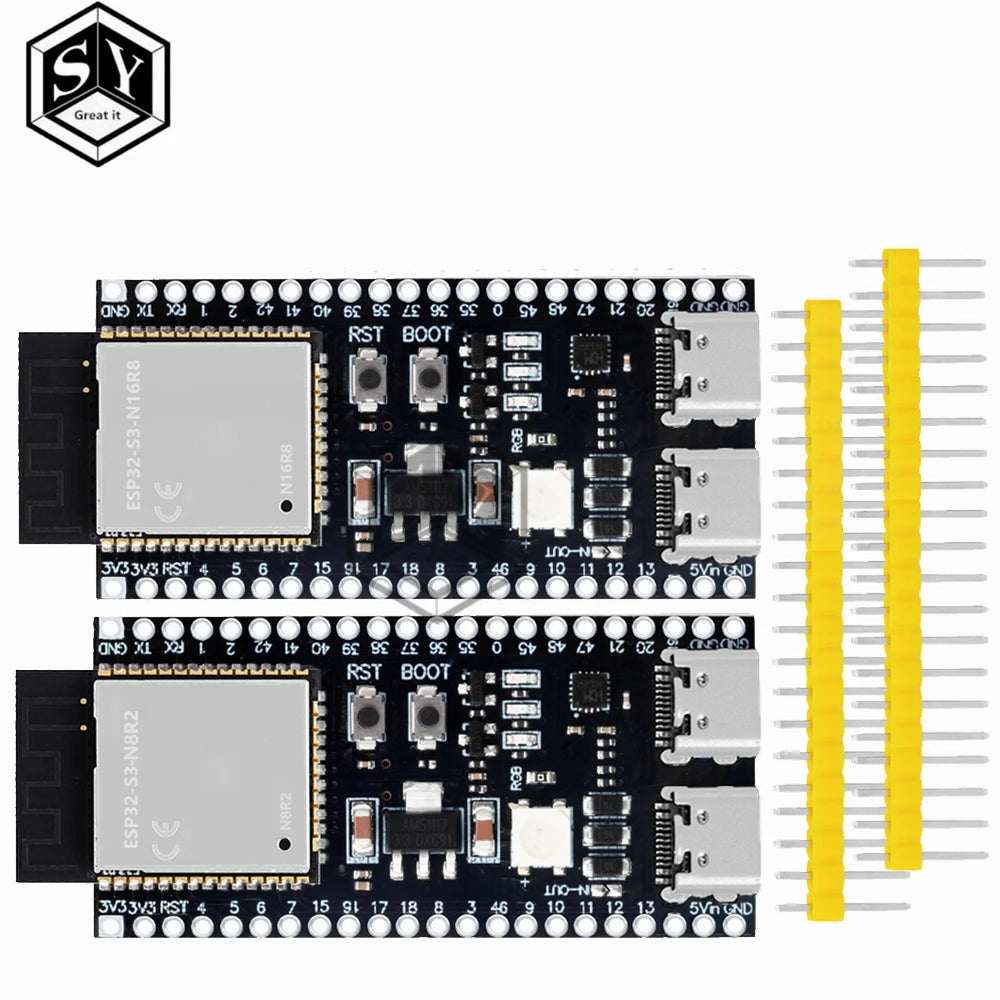 ESP32-S3 WiFi Bluetooth BLE 5.0 Mesh Module ESP32-S3-Dev-Kit-C-1 Development Board Compatible with for Arduino