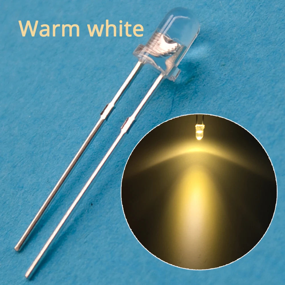 100/1000Pcs F3 3mm Round LED Assortment Kit Ultra Super Bright Light Emitting Diodes Bulb Lamp Red Green Blue Water Clear Diode