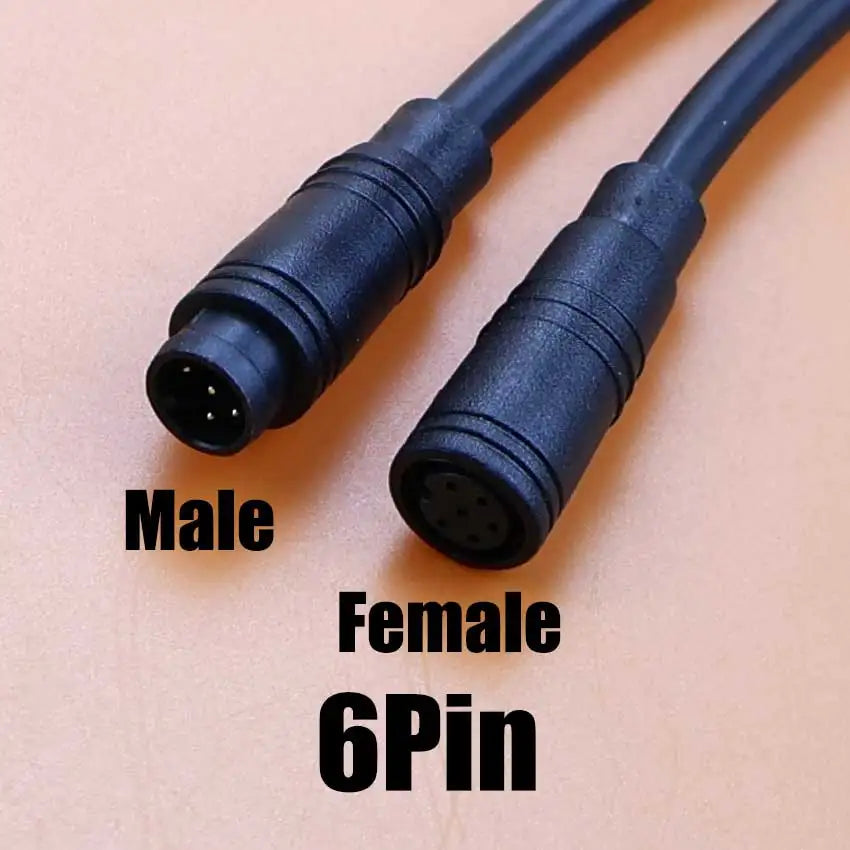 M6 M8 Waterproof Wire 2/3/4/5 Pin Core 6mm 8mm Male Female Connector Julet Sensor Electric Bicycle Butt Joint Plug DIY Cable