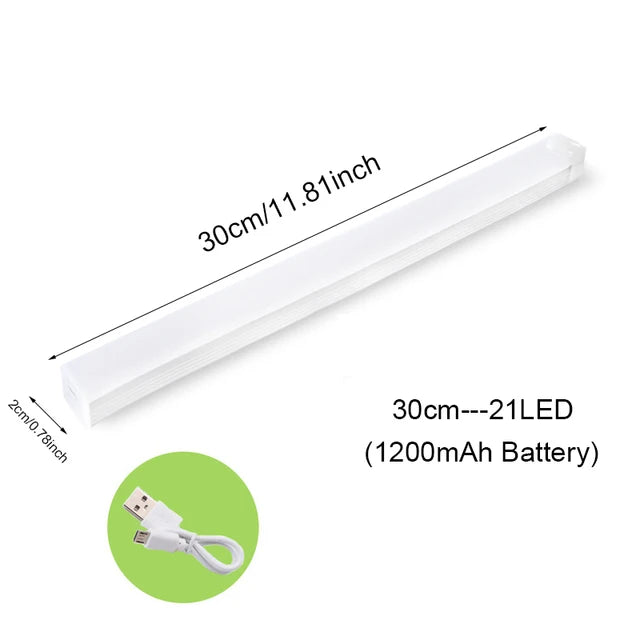Motion Sensor Light Night Light USB Rechargeable Lamp Cabinet Wardrobe Lamp Staircase Backlight For Kitchen 3colors in one Lamp