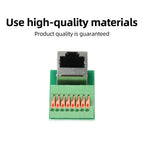 RJ45 Net Port Terminal Blocks Solderless Terminals Data Adapter Boards Male Female Socket Terminal Blocks for DIN Rail Mounting