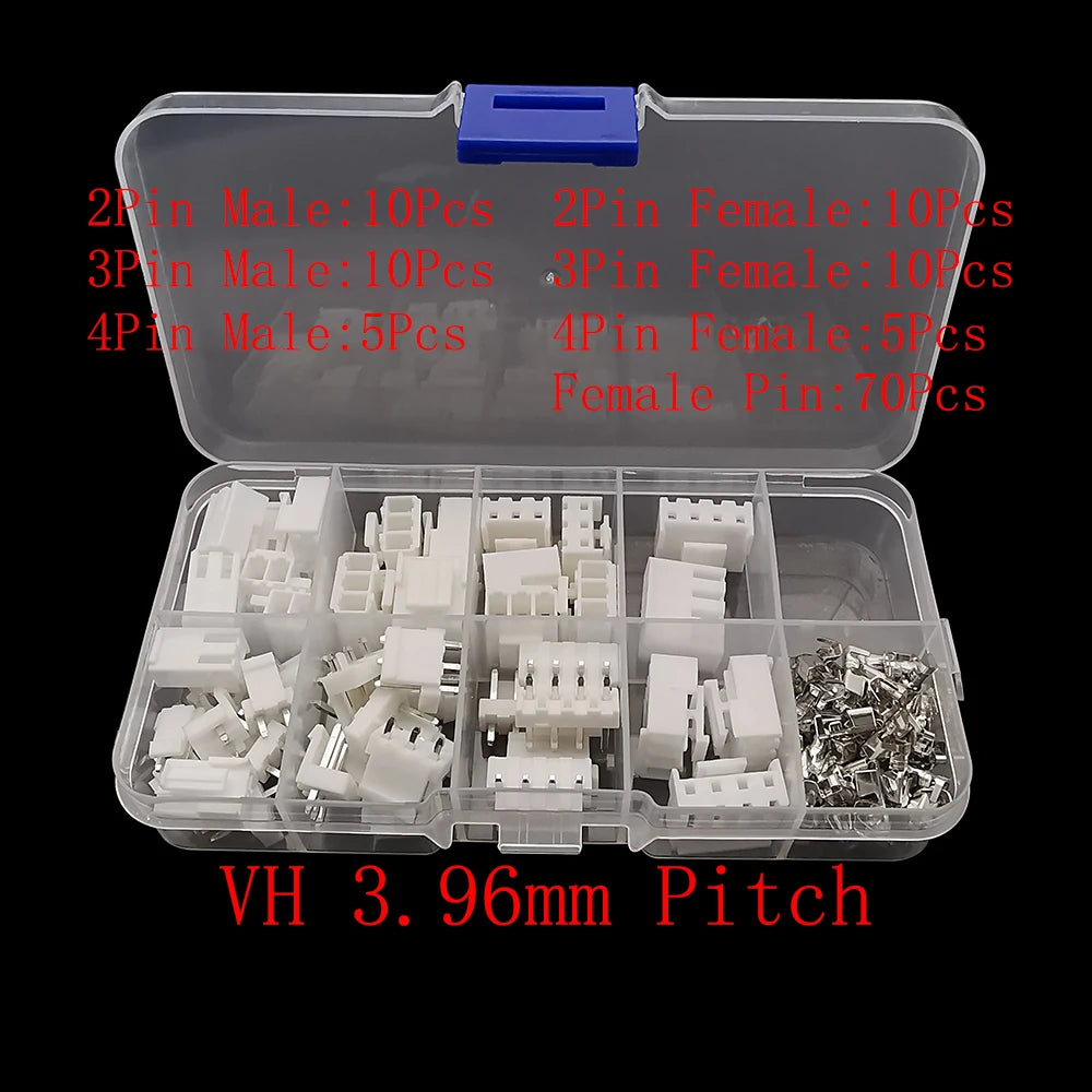 1Box SH 1.0/JST 1.25mm/ZH 1.5mm/PH 2.0mm/SM/SYP/XH 2.54mm/VH 3.96mm Pitch Male Female Housing Terminal Pin Header Wire Connector