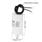 5-22uf CBB60 Run Capacitor AC 450V U Terminal Wires 50/60Hz Cylinder Bottom with M8 Screw for Washing Machine Pump Motor Star