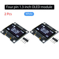 1-5PCS 1.3" IIC Digital OLED Display Module Serial 128x64 SSH1106 White Blue LCD LED Screen Board I2C Communicate for Arduino