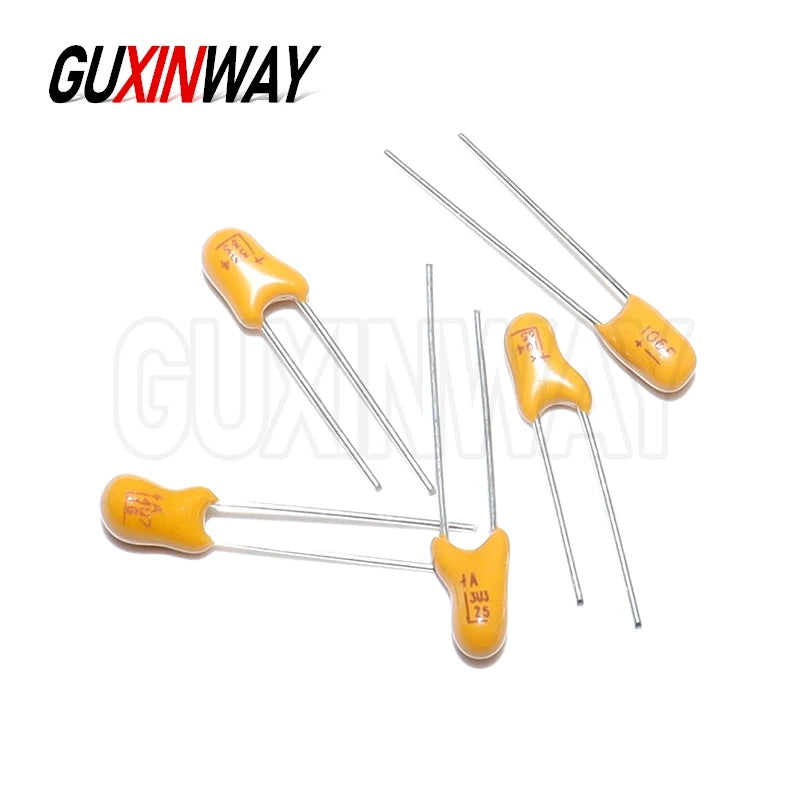 5PCS 10V 16V 25V 35V 50V Tantalum Capacitor 1UF 2.2UF 3.3UF 4.7UF 10UF 22UF 33UF 47UF 100UF 220uF 0.1uF 0.22uF 0.47uF 0.68uF DIP