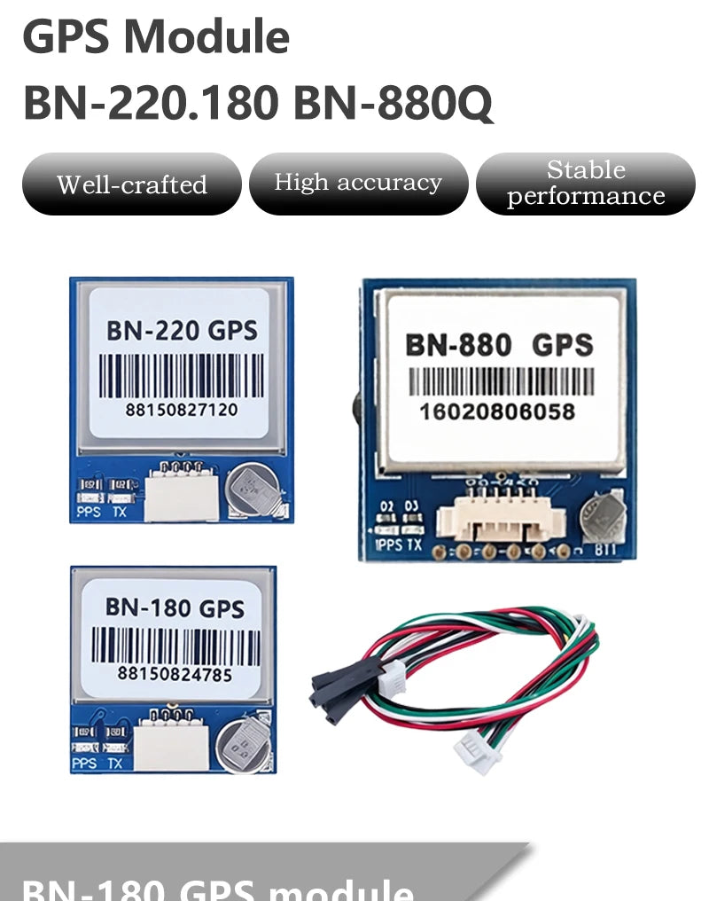 BN‑180 BN‑220 BN‑880Q GPS Module GNSS Receiver Module GPS GLONASS BDS Dual Mode Positioning Module PPS Timing