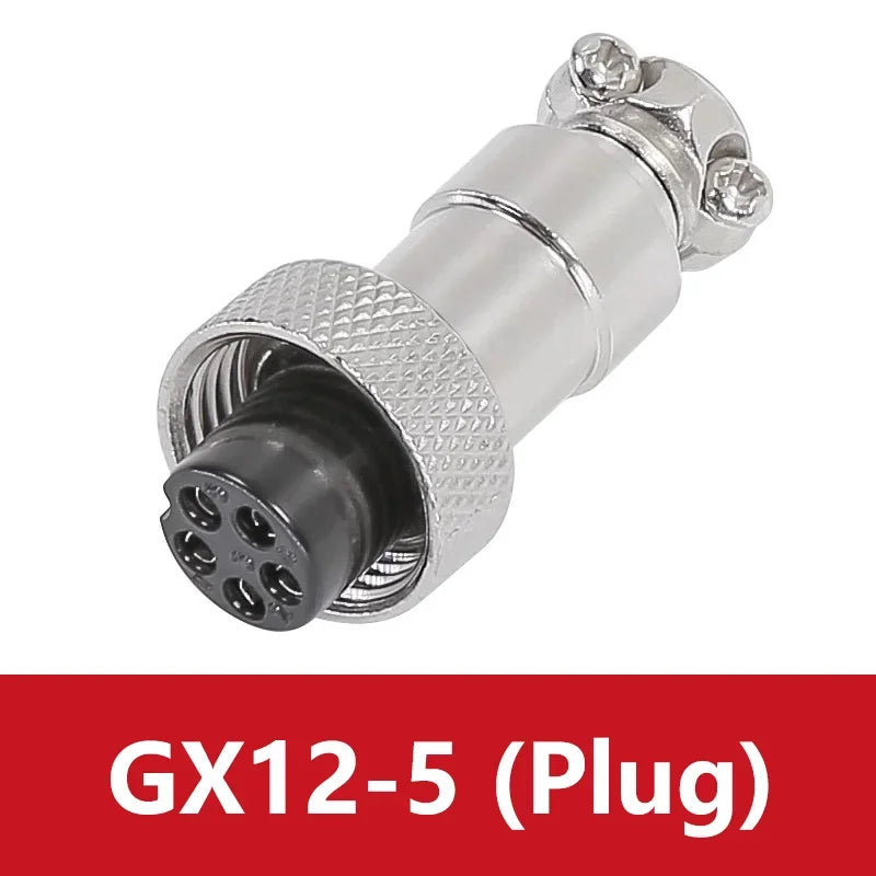 5/20PCS GX12 Connector 2/3/4/5/6/7 Pin Aviation Socket  Plug Docking Connector Male  Female Circular Connector 12mm