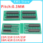 FFC/FPC 0.3MM extension connector socket lvds LCD screen cable extension plate 0.3MM spacing 23/25/31/35/39/45/51/61