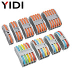 5pcs/lot Splitter Cable Push-in Lever Connection Terminal Block 1 In Multiple Out Combined Compact Quick Splice Wire Connector