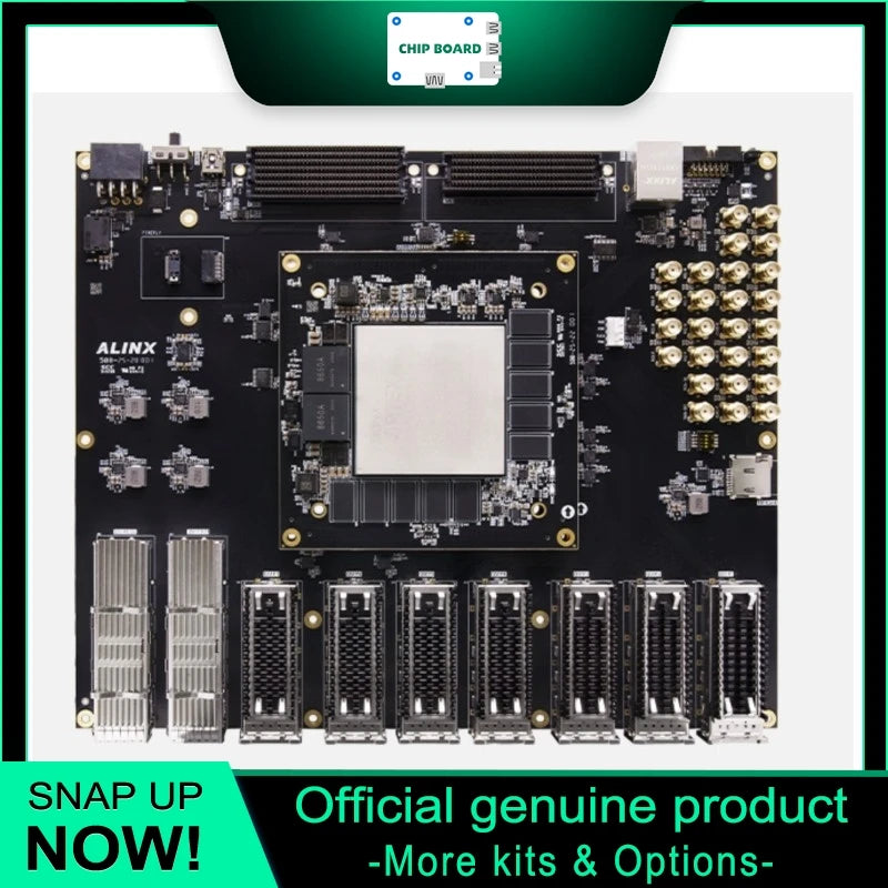 ALINX AXVU13G FPGA Development Board with AMD Virtex UltraScale+ XCVU13P, QSFP-DD QSFP28 FMC+ High-Speed IO