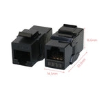 Cat 5e Cat6 Cat 6A Keystone Jack RJ45 Connector Extension Inline Coupler Ethernet Network LAN Unshielded