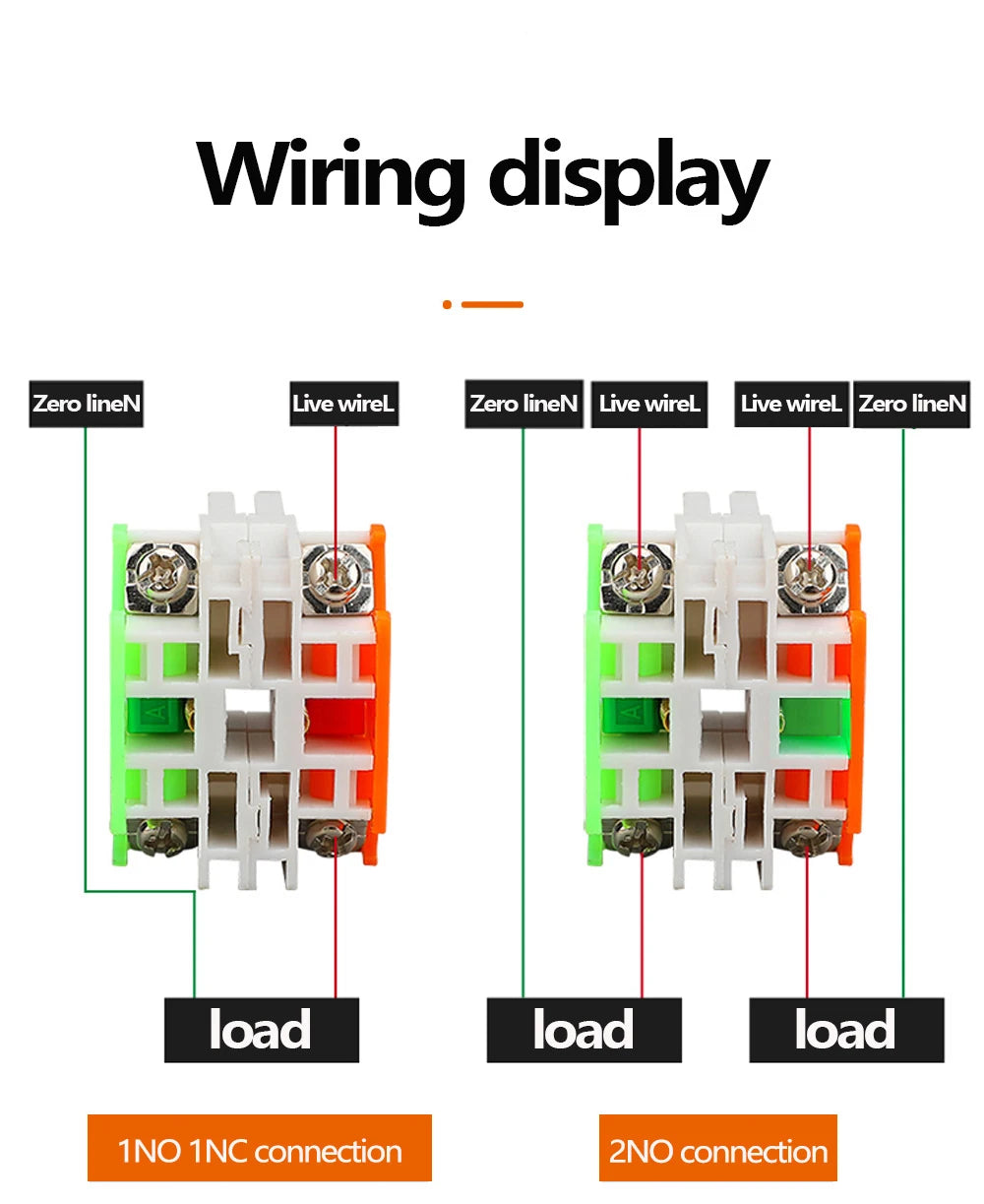 LAY7-11ZS Mushroom Head Emergency Stop Self-locking Button Switch Control Aperture Emergency Stop BButton LAY37
