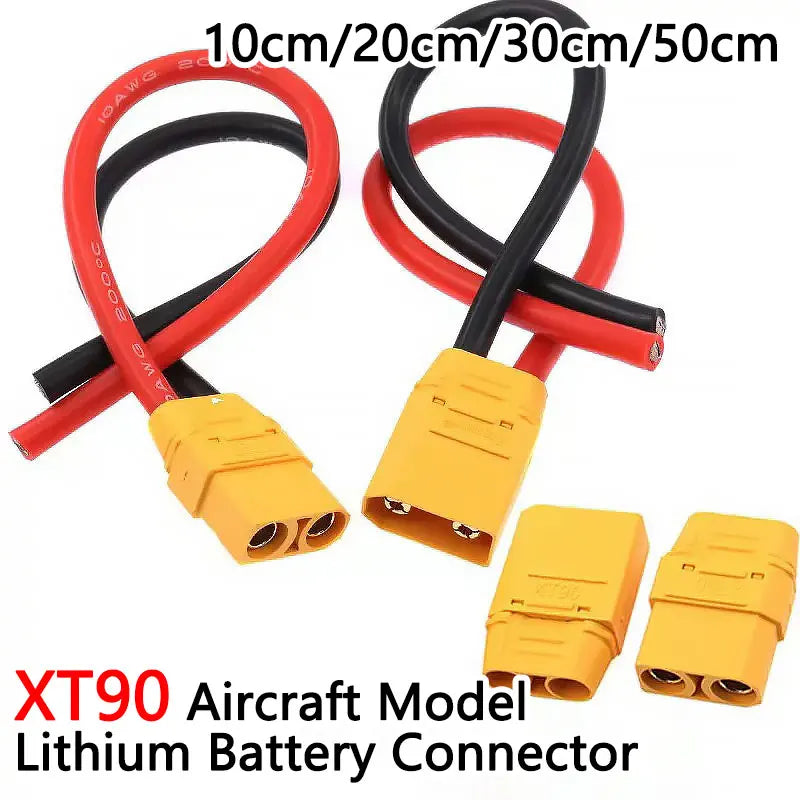 XT90 Male and Female Connector Aircraft Model Lithium Battery Connector Xt90s Electrical Adjustment Gold-Plated Cable Plug