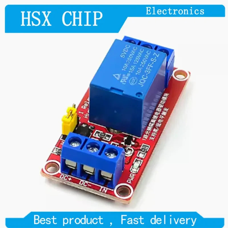 One 1 Channel Relay Module DC 5V 12V 24V High / Low Level Trigger Relay ModuleWith Optocoupler Red