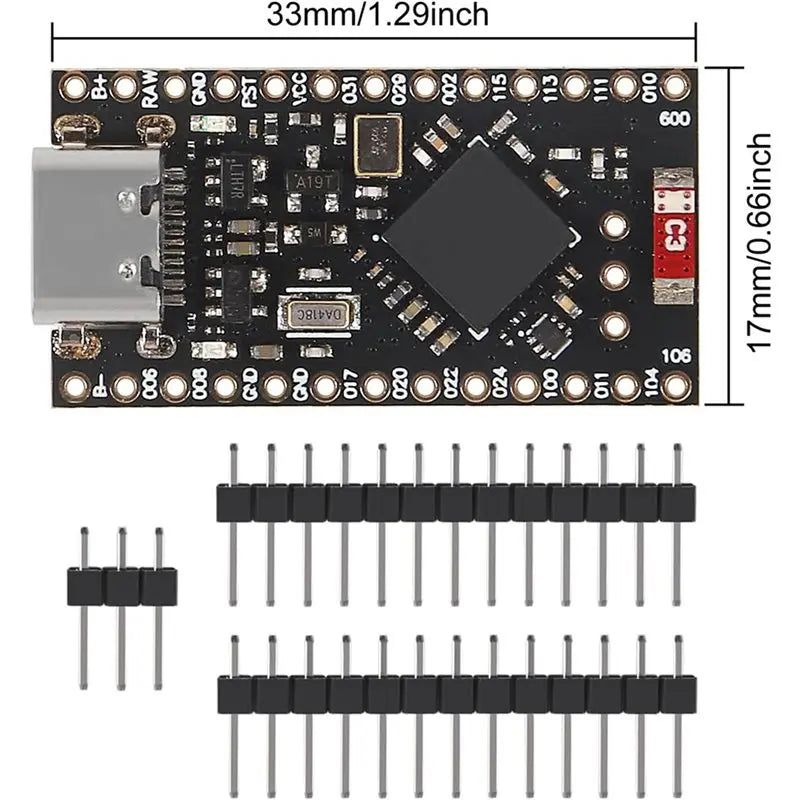 B03B-Pro Micro-NRF52840 Development Board, Bluetooth, Type-C, For Arduino IDE - 10Pcs