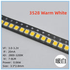 2000Pcs 3528 SMD LED Red Blue Green White Yellow Pink UV RGB LED Lamp Beads Size 1210 Light-emitting Diode High Bright Quality