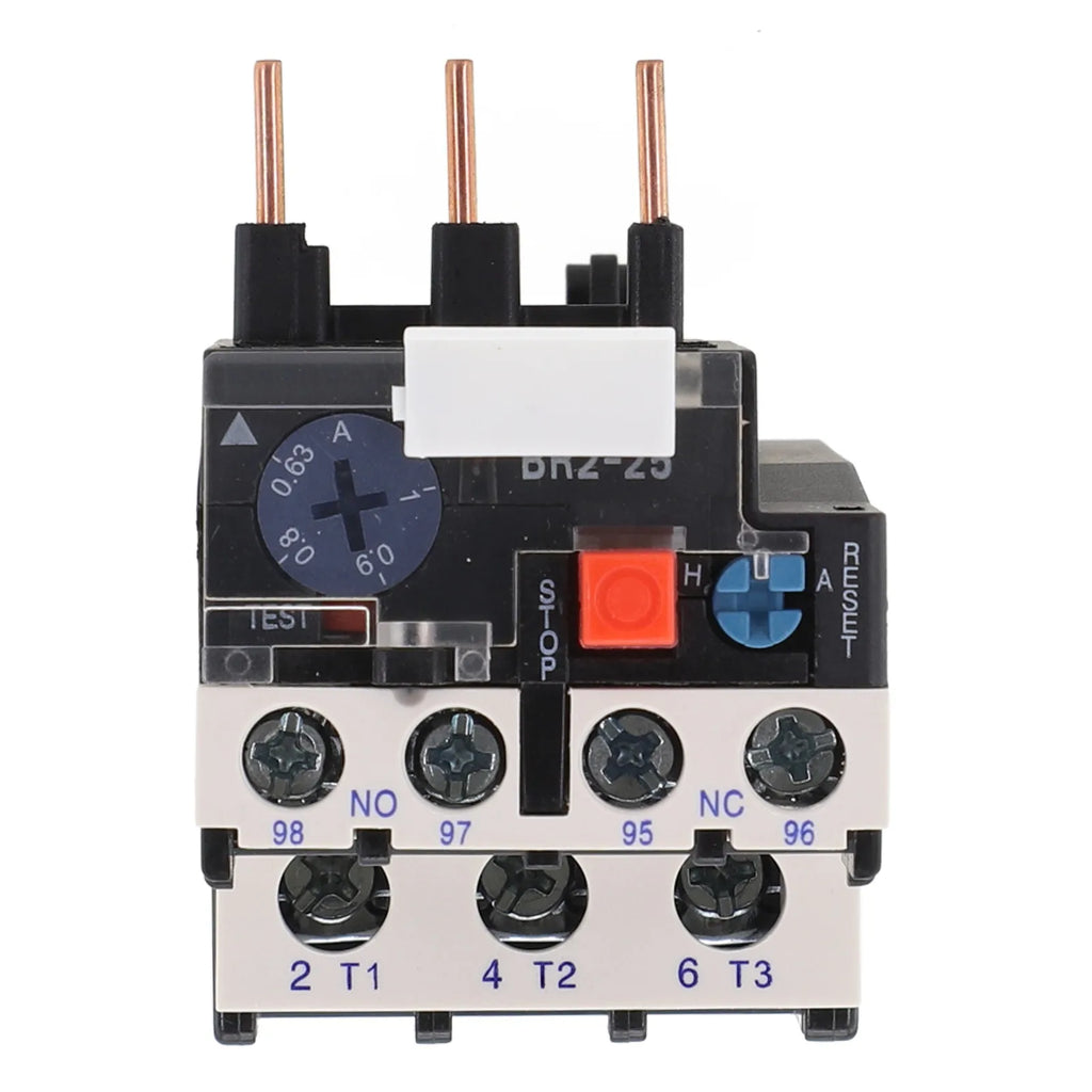 Thermal Overload Motor Relay 3 Phase AC 50Hz/60Hz FR NR2-25 IP20 Plug-in With Indicator Light For CJX2 Series Contactors