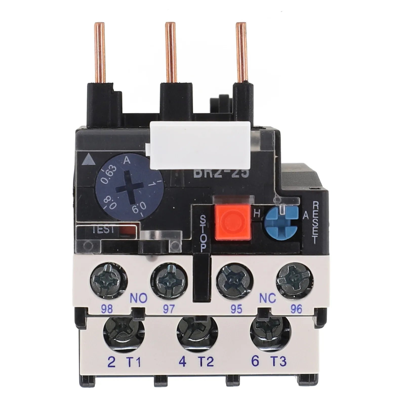 Thermal Overload Motor Relay 3 Phase AC 50Hz/60Hz FR NR2-25 IP20 Plug-in With Indicator Light For CJX2 Series Contactors