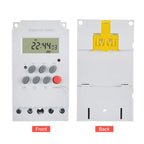 AC 220V 25A Digital Programmable Timer Din Rail Electronic   Controller with LCD Display Clock Electronic Timer