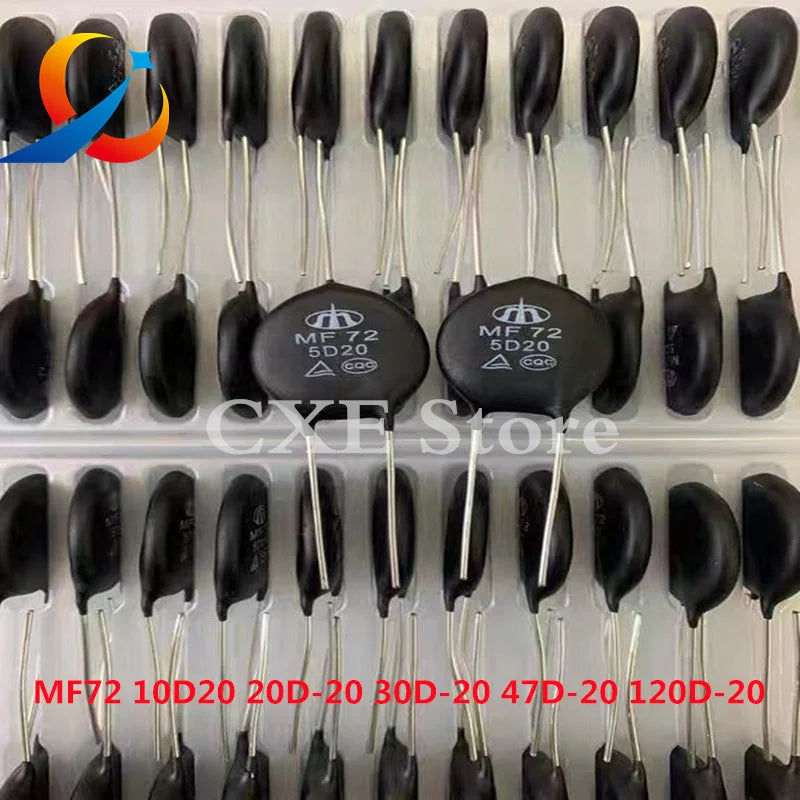 10PCS MF72 Thermistor 0.7D/1/1.3/1.5/3/5/8/10/12/15/16/20/30/47/120D-5/7/9/11/13/15/20 High Power Negative Temperature NTC NEW