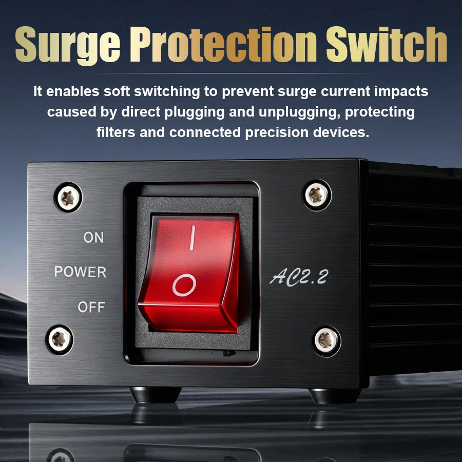 High-End Audio Power Filter 4 Universal Outlets Power Noise Isolation Purifier Socket for HiFi Stereo Equipment