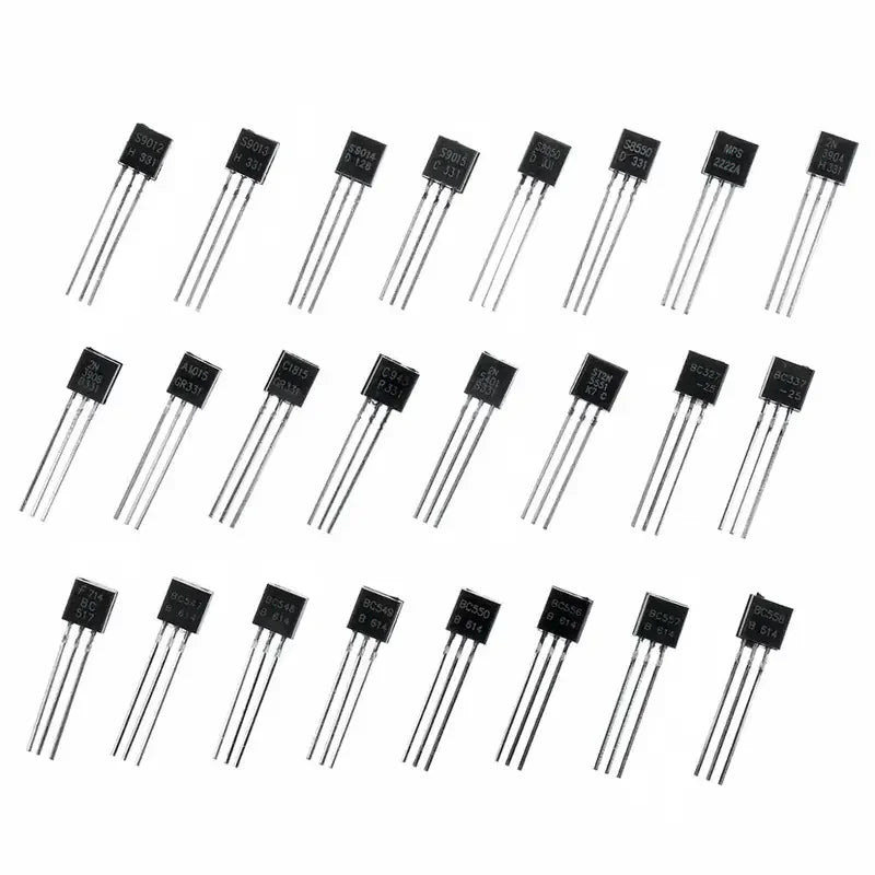 480Pcs 24Types NPN PNP Transistor Assortment Kit Pack 2N2222 S8050 S9014 2N3906 BC327 BC337 BC517 BC547 BC548 BC549 BC550 BC558