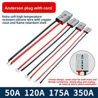 Anderson 50A 120A 175A 350A 600V Battery Power Connector Plug Kit with Cable for Forklift Charging
