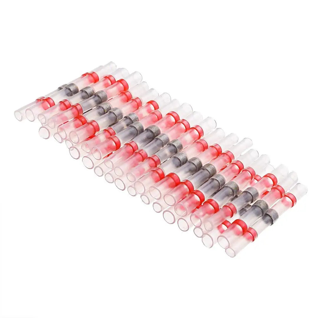 1000/100PCS Waterproof Heat Shrink Butt Wire Connectors Tinned Copper Solder Seal Wire Terminals Thermal Shrinkage Sleeve Splice