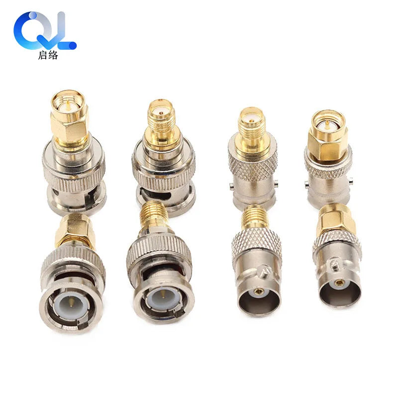 SMA to BNC Adapter SMA Male Plug to BNC Female M/F Radio Antenna Connector RF Converter M/F Radio Antenna Adapters Kit Coaxial