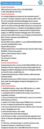 Compatible For j-link OB ARM simulation debugger SWD programmer STM32 download Jlink generation V8