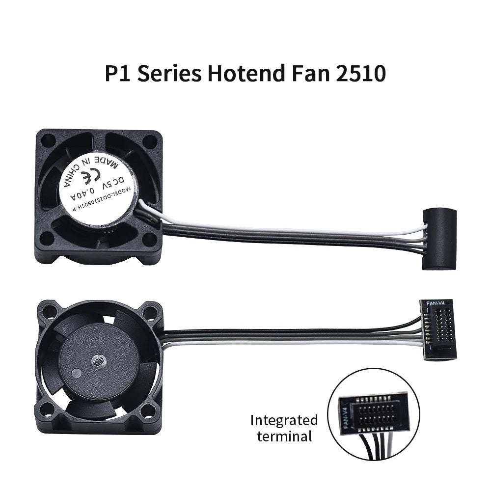 5015 Cooling Fan for Lab A1 A1mini Hotend Fan with Cable Rapid Cooler Fan 2510 Axial Fan Kit for X1 X1C P1P P1S 3D Printer Parts
