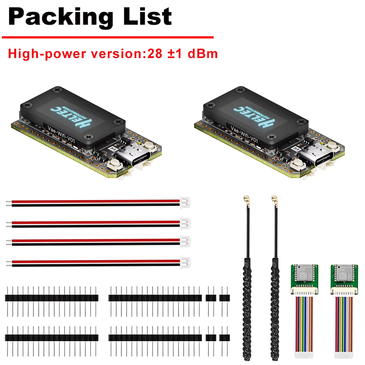2PCS Heltec V4 LoRa32 ESP32-S3 SX1262 LoRaWAN 868MHz Development Board With 0.96 Inch OLED WiFi & BLE Mesh Network for IoT