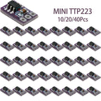 10/20/40Pcs MINI TTP223 Miniature Touch Sensor Module Ultra Compact Board for Figurine and Model Light Decoration