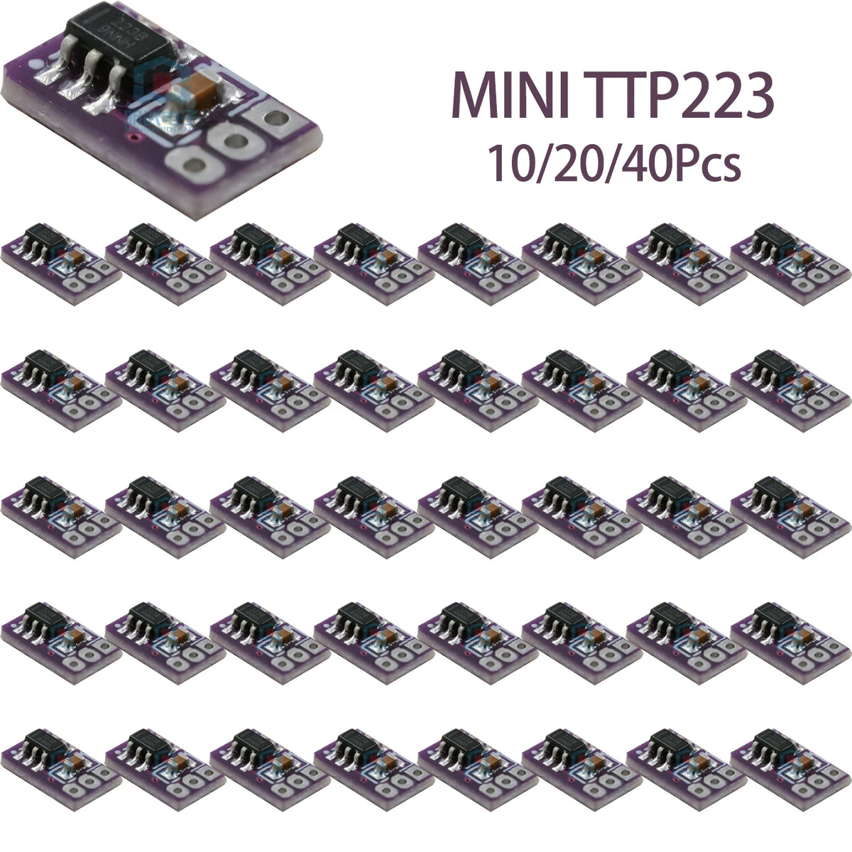 10/20/40Pcs MINI TTP223 Miniature Touch Sensor Module Ultra Compact Board for Figurine and Model Light Decoration